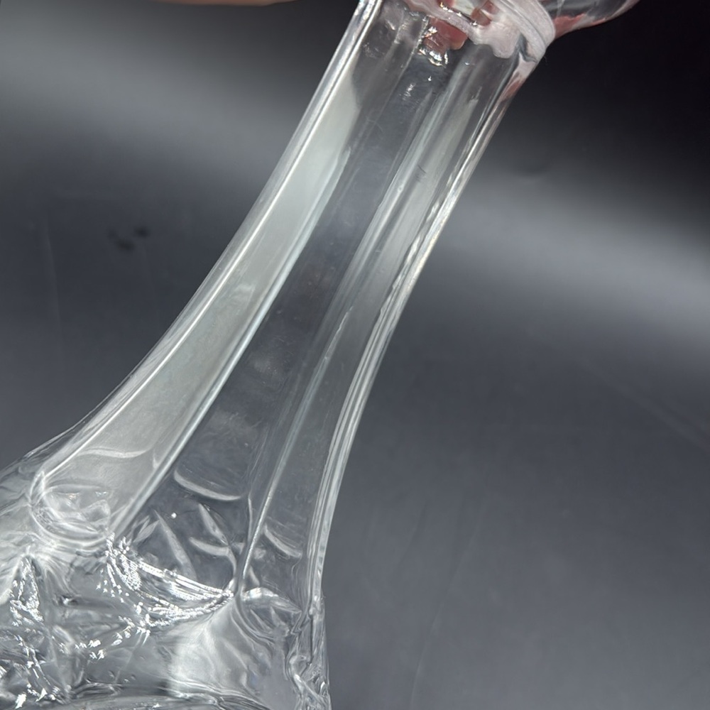 Vintage Etched Bohemian Crystal Decanter 12 Inch Glass With Stopper‎ - Picture 13 of 13